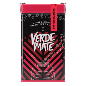 Yerbera – Cutie metalică + Verde Mate Green Energia Guarana 0,5 kg