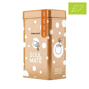 Yerbera – Cutie metalică + Soul Mate Orgánica Anís 0,5 kg