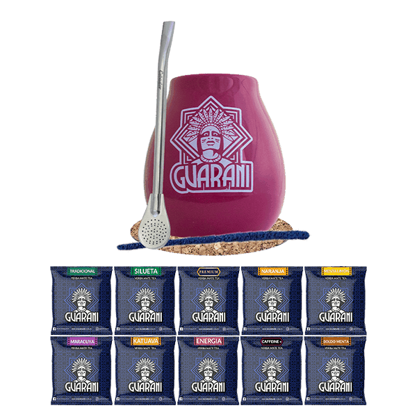 Kit de Yerba Mate 10x50g Calabash + Bombilla