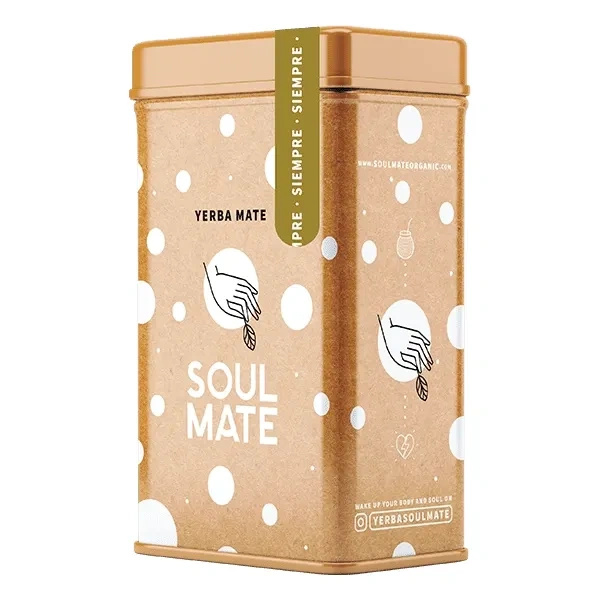 Yerbera – Cutie metalică + Soul Mate Orgánica Siempre 0,5 kg