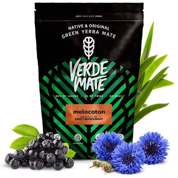 Verde Mate Green Melocoton - packaging