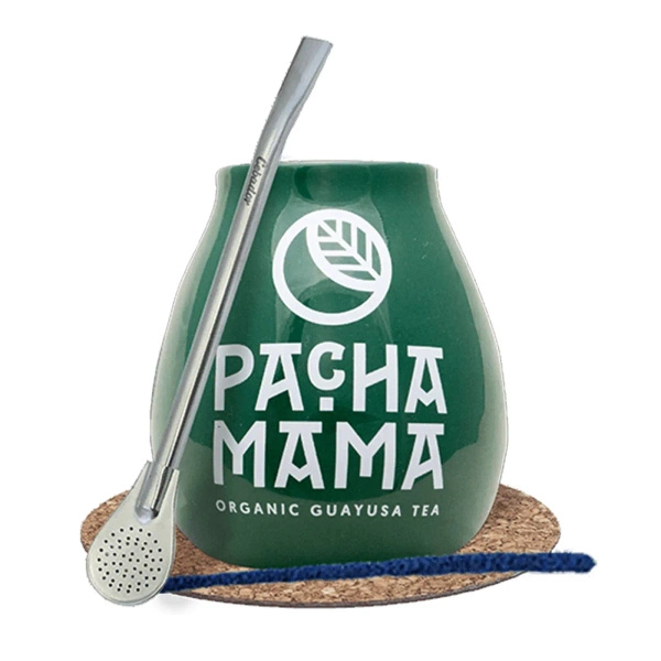 Set Gourd + Bombilla 19cm Yerba Mate Guayusa