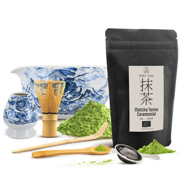 Set ceremonial pentru prepararea ceaiului matcha: matcha BIO japoneză 30g + accesorii