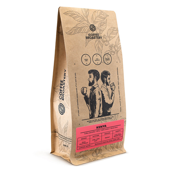 Bro Coffee Roastery - Cafea boabe întreagă Kenya Nyeri Speciality 400 g