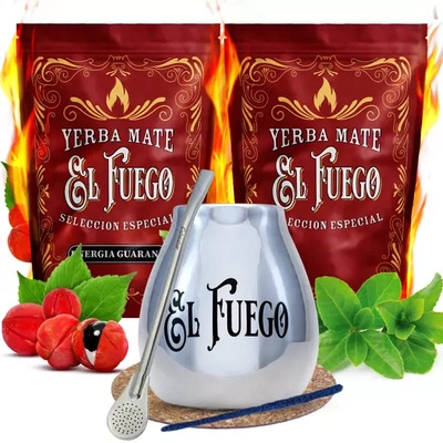 Kit de Yerba Mate 1KG CEA MAI PUTERNICĂ SPECIE El Fuego