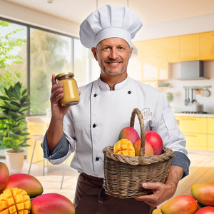 Nustino – Unt de arahide pudră – Mango (fără zahăr adăugat) 400 g