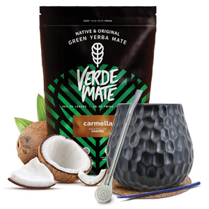 Set de Yerba Mate Verde Mate 500g 0,5kg Calabash + Bombilla