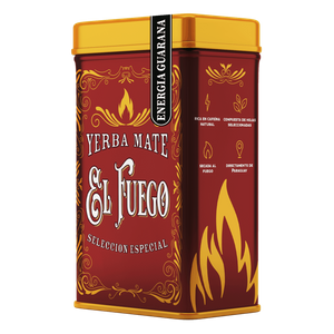 Yerbera – Cutie metalică + El Fuego Energia Guarana 0,5 kg