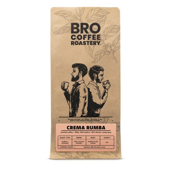 Bro Coffee Roastery – Cafea boabe Crema Rumba 400 g