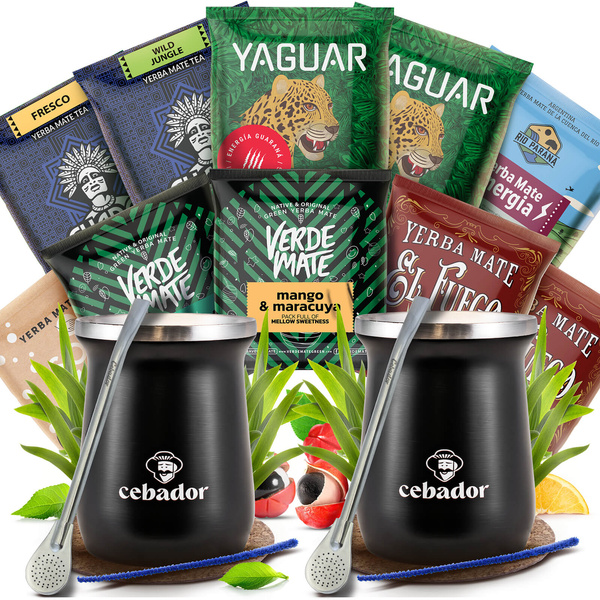 Kit de Yerba Mate pentru doi 10x50g 500g 2x TermoMate + 2x Bombilla