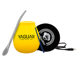 Set de Accesorii Yerba Mate: încălzitor USB pentru cană + Calabash + Bombilla