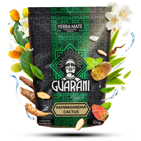 Yerba Mate kitul Guarani Ashwagandha 500g Calabash + Bombilla