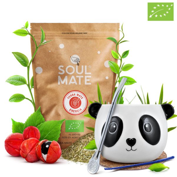 Yerba Mate kitul Soul Mate Energia 500g Calabash + Bombilla