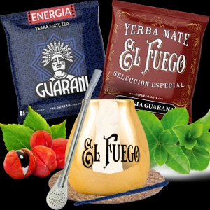 Set Yerba Mate Guarana BIG Tykva Bombilla puternic