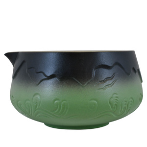 Matchawan – Bol ceramic Matcha cu gura de scurgere – Mountain (verde)