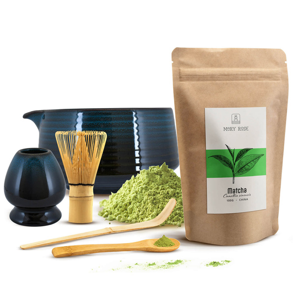 Set de preparare a ceaiului Matcha: matcha 100g + accesorii