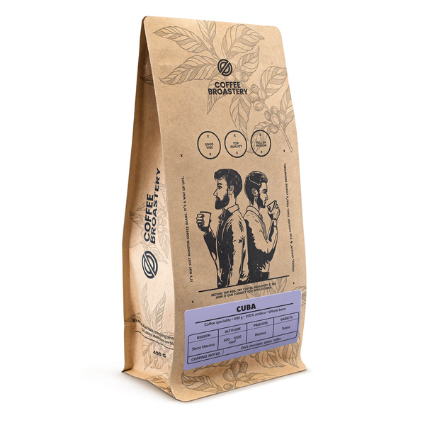 Bro Coffee Roastery - Cafea boabe întreagă Cuba Sierra Maestra Speciality 400 g