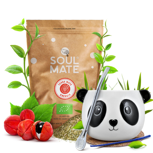 Yerba Mate kitul Soul Mate Energia 500g Calabash + Bombilla
