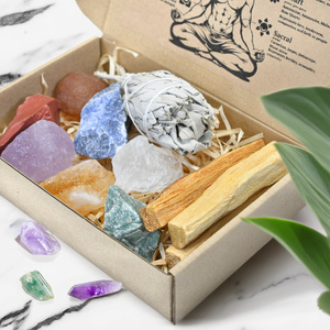 Set de pietre naturale, cristale și tămâie - ezoterism, yoga, meditație