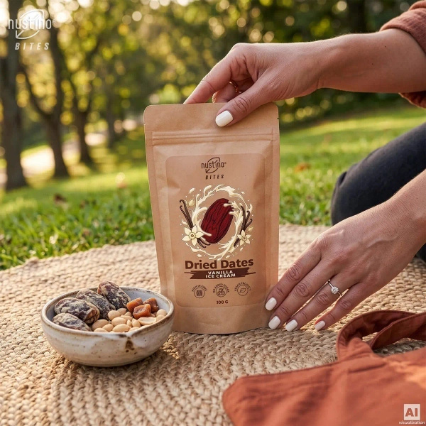 Nustino Bites – Curmale Uscate – Vanilla Ice Cream 100 g
