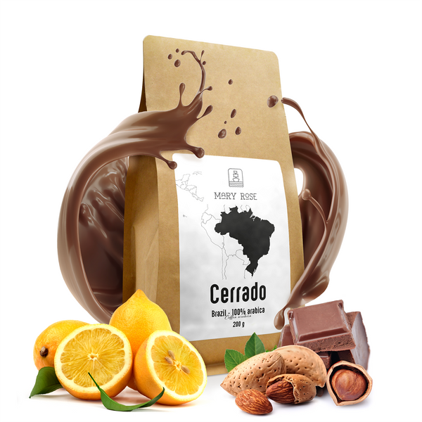 Mary Rose - cafea integrală boabe Brazilia Cerrado premium 200g