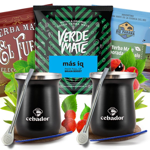 Kit de Yerba Mate pentru doi 3x50g 150g 2x TermoMate + 2x Bombilla