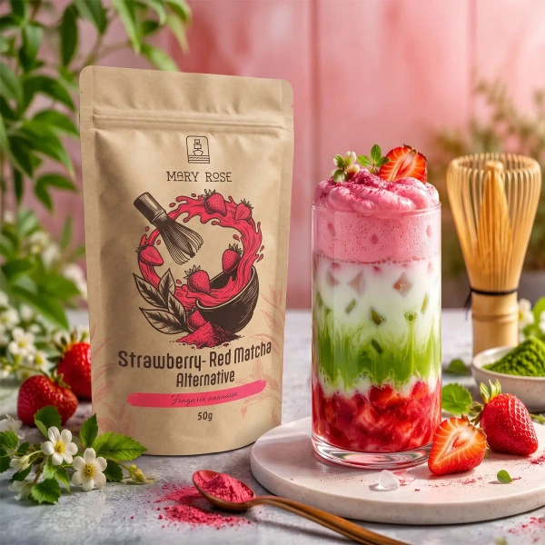 Mary Rose – Red Matcha Alternative – Căpșună (pudră) 50 g