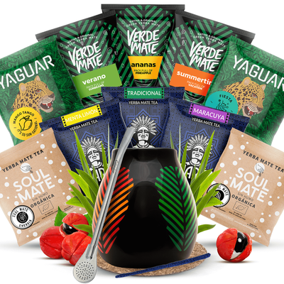 Kit de Yerba Mate 10x50g Calabash + Bombilla