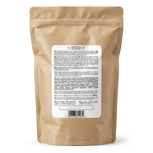 FiloLilo – Căpșuni liofilizate (felii) 100 g