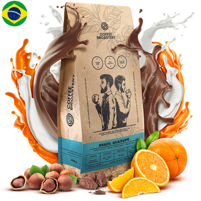 Bro Coffee Roastery - Cafea boabe întreagă Brazil Guaxupe Premium 400g