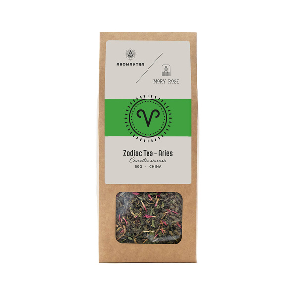 Aromantra x Mary Rose – Ceai Zodiacal – Berbec (ceai verde) 50 g