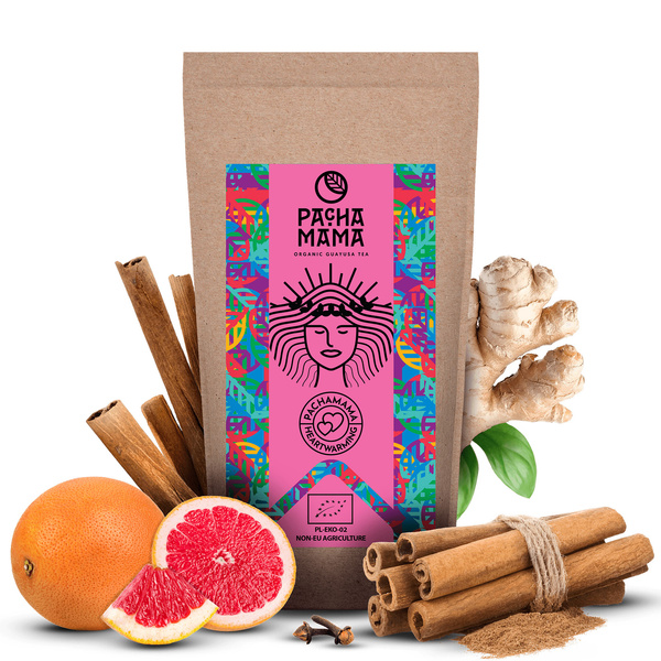 Set de cadou de Guayusa Pachamama Heartwarming 100g