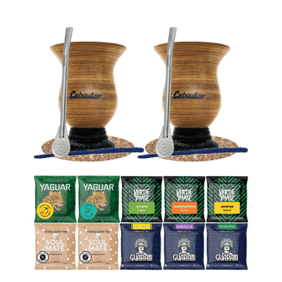 Kit de Yerba Mate 10x50g 2x Calabash + 2x Bombilla
