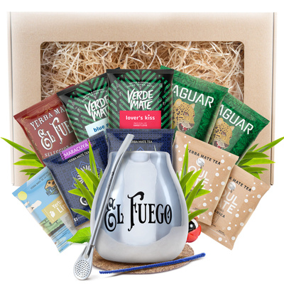 Set de cadou de Yerba Mate 10x50g 500g Calabash + Bombilla