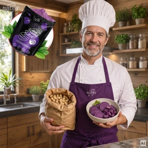 Nustino – Unt de arahide pudră – Ube (fără zahăr adăugat) 400 g