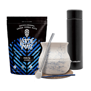 Set Yerba Verde Mate MAS IQ 500g Gourd Thermos