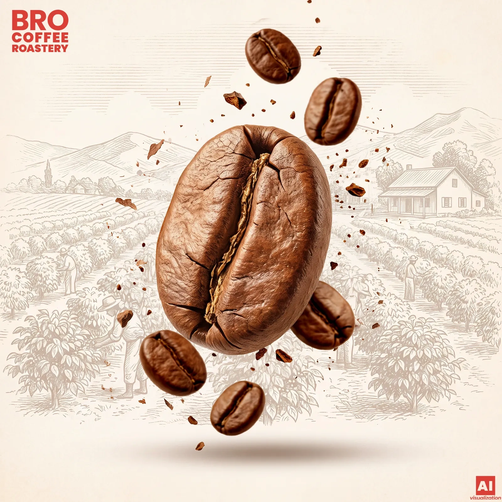 Boabe de arabica și robusta - Bro Coffee Roastery Crema Tango