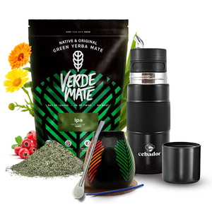 Kit de Yerba Mate Verde Mate IPA 500g 0,5kg Yerbomos + Calabash + Bombilla