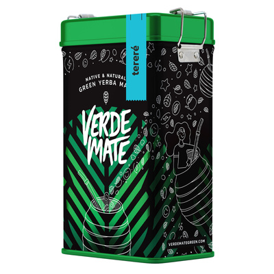 Yerbera – Cutie metalică + Verde Mate Green Tereré 0,5 kg