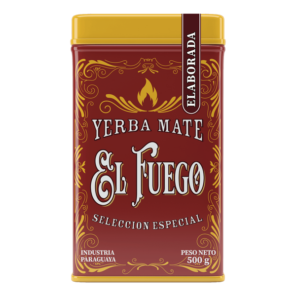 Yerbera – Cutie metalică + El Fuego Elaborada 0,5 kg