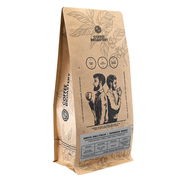 Bro Coffee Roastery - Cafea boabe întreagă Amico dall'Italia Espresso Roast 1kg