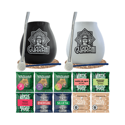 Yerba Mate Set 500g Mate Gourd x2 Bombilla 10x50g