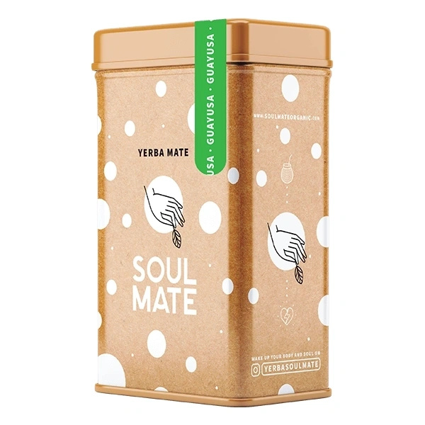 Yerbera – Cutie metalică + Soul Mate Orgánica Guayusa 0,5 kg