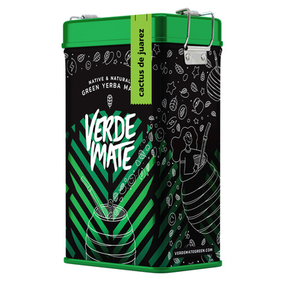 Yerbera – Cutie metalică + Verde Mate Green Cactus de Juarez 0,5 kg