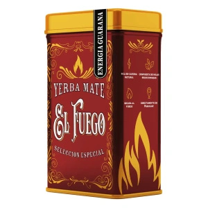 Yerbera – Cutie metalică + El Fuego Energia Guarana 0,5 kg