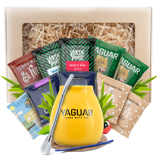 Set de cadou de Yerba Mate 10x50g 500g Calabash + Bombilla