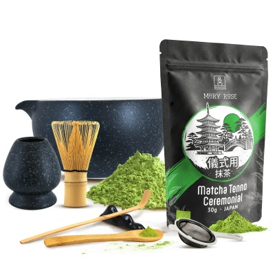 Set ceremonial pentru prepararea ceaiului matcha: matcha BIO japoneză 30g + accesorii
