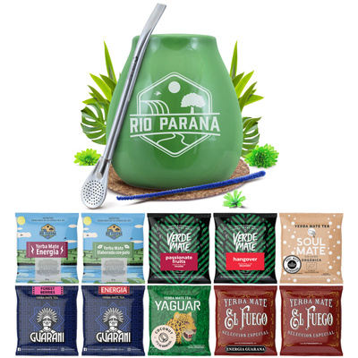 Yerba Mate 10x50g 500g set de mostre + accesorii