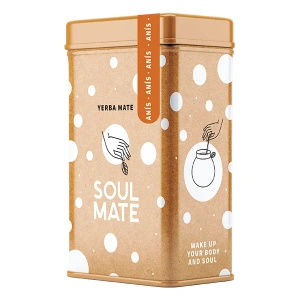 Yerbera – Cutie metalică + Soul Mate Orgánica Anís 0,5 kg