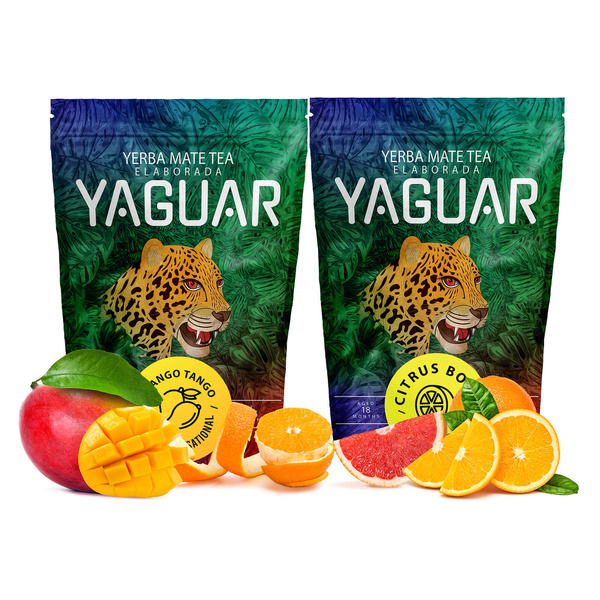 Yerba Mate Yaguar fructat Citrus Mango 2x500g 1kg